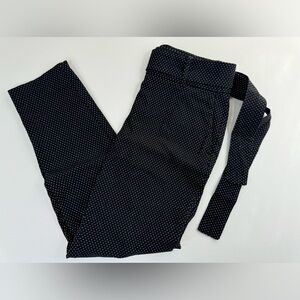 Autres Filles Pull On Stretch Polka Dot Pants With Wide Belt Small